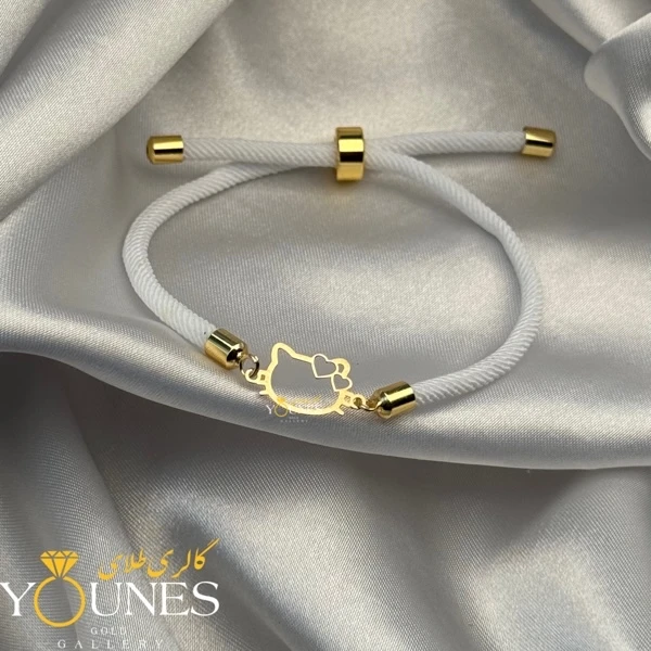 دستبند هلوکیتی kitty طلا لیزری